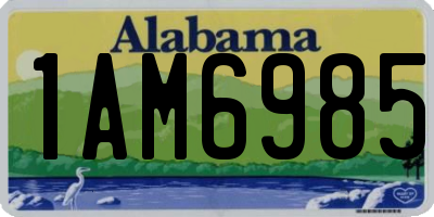 AL license plate 1AM6985