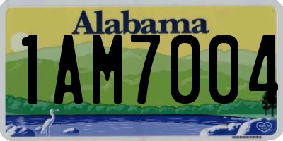AL license plate 1AM7004