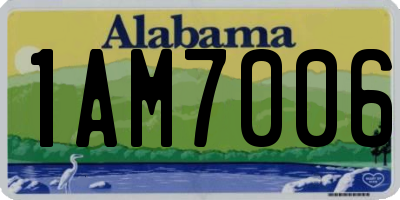 AL license plate 1AM7006