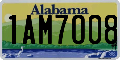 AL license plate 1AM7008