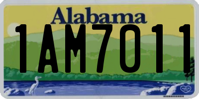 AL license plate 1AM7011