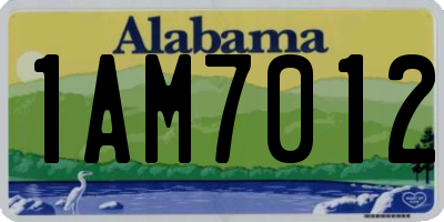 AL license plate 1AM7012
