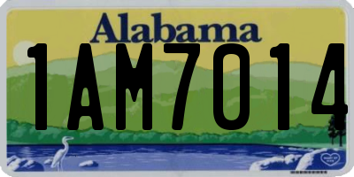 AL license plate 1AM7014