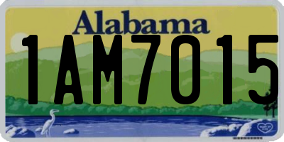 AL license plate 1AM7015