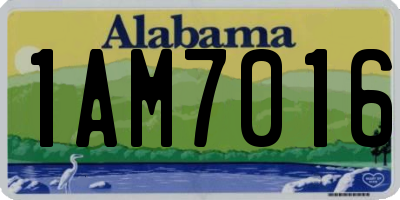 AL license plate 1AM7016