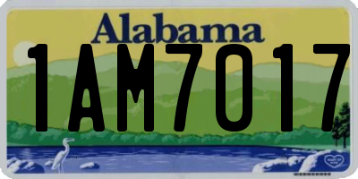 AL license plate 1AM7017
