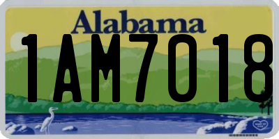 AL license plate 1AM7018