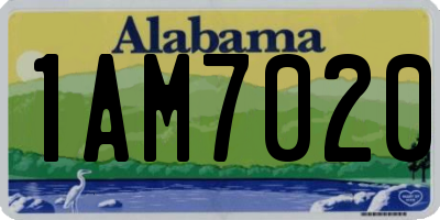 AL license plate 1AM7020