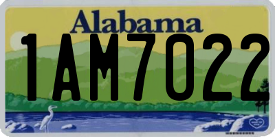AL license plate 1AM7022