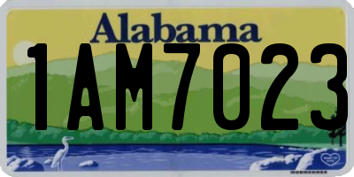 AL license plate 1AM7023