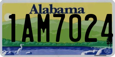 AL license plate 1AM7024
