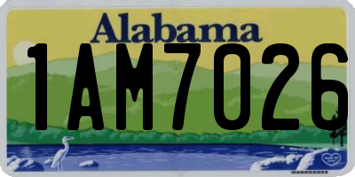 AL license plate 1AM7026