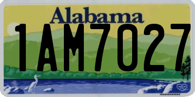 AL license plate 1AM7027
