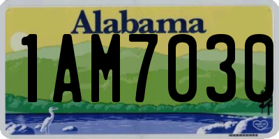 AL license plate 1AM7030