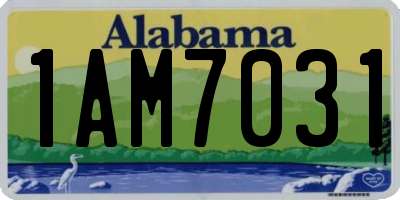 AL license plate 1AM7031