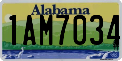 AL license plate 1AM7034
