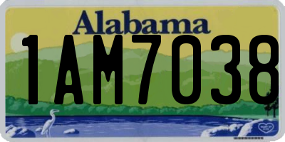 AL license plate 1AM7038