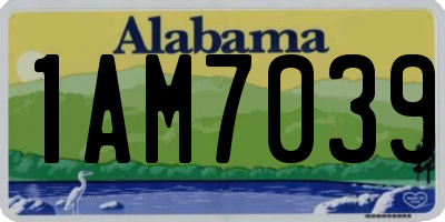 AL license plate 1AM7039