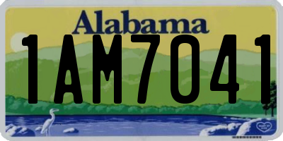 AL license plate 1AM7041