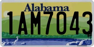 AL license plate 1AM7043