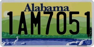 AL license plate 1AM7051