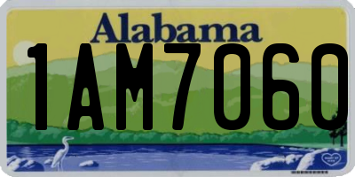 AL license plate 1AM7060