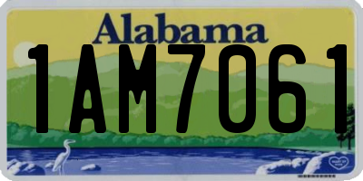 AL license plate 1AM7061
