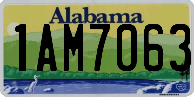 AL license plate 1AM7063