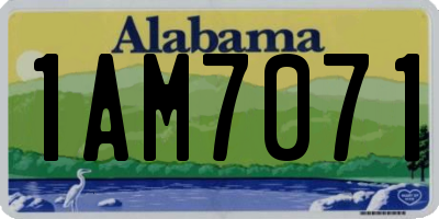 AL license plate 1AM7071