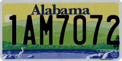 AL license plate 1AM7072
