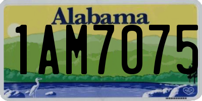 AL license plate 1AM7075