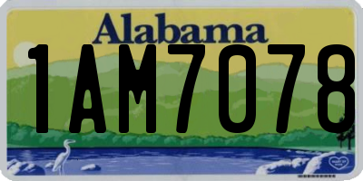 AL license plate 1AM7078