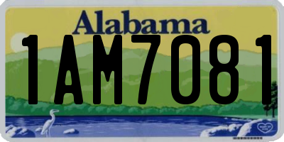 AL license plate 1AM7081
