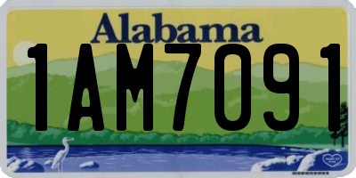 AL license plate 1AM7091