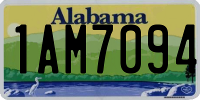 AL license plate 1AM7094