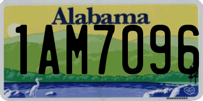 AL license plate 1AM7096
