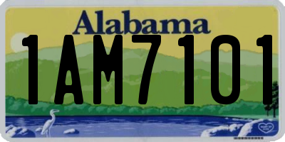 AL license plate 1AM7101