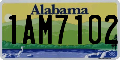 AL license plate 1AM7102