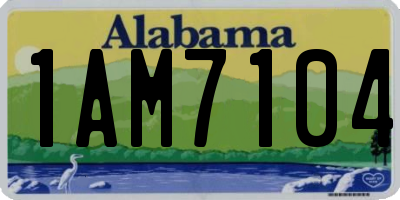AL license plate 1AM7104