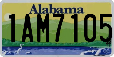 AL license plate 1AM7105
