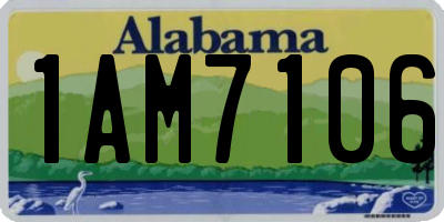 AL license plate 1AM7106