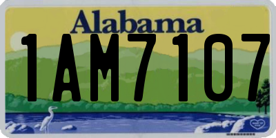 AL license plate 1AM7107