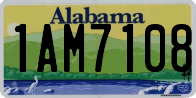AL license plate 1AM7108