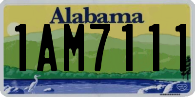 AL license plate 1AM7111