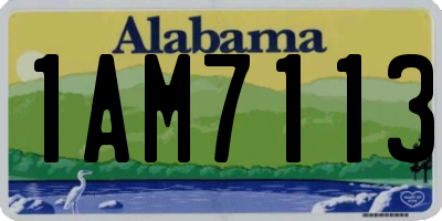 AL license plate 1AM7113