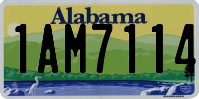 AL license plate 1AM7114