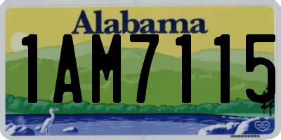 AL license plate 1AM7115