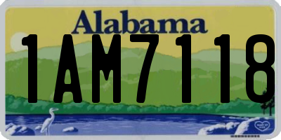 AL license plate 1AM7118