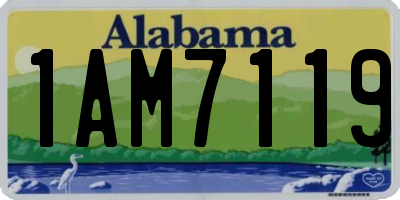AL license plate 1AM7119