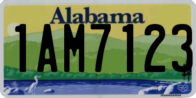 AL license plate 1AM7123